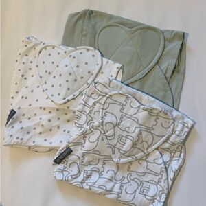 SwaddleMe Green and White Baby Swaddles
